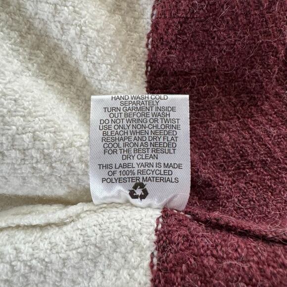 NWOT Pinque Waffle Knit Long Sleeve Color Block Stripped Cropped Sweater Size XL - Picture 7 of 10